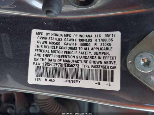 19XFC2F7XHE056273 Honda CIVIC EX