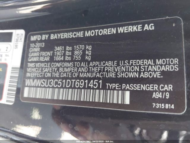 2013 MINI HARDTOP WMWSU3C51DT691451 Photo 8