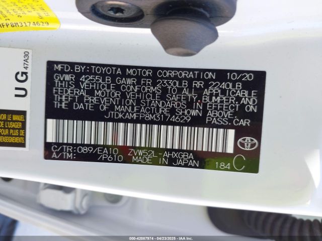 JTDKAMFP8M3174629 Toyota Prius Prime Limited