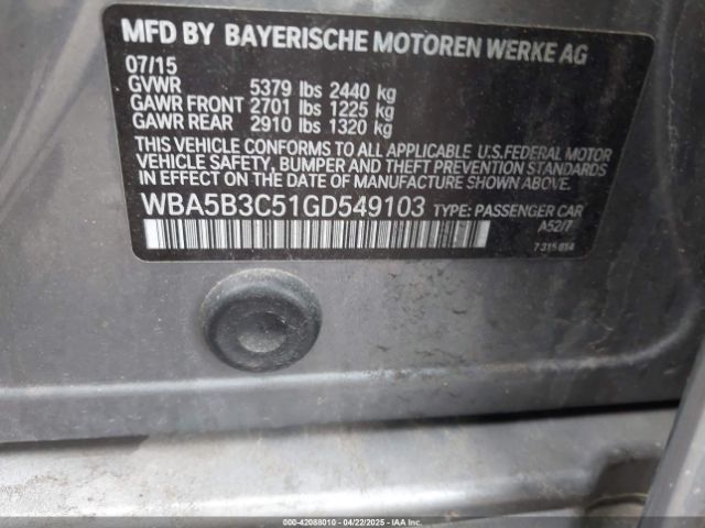 WBA5B3C51GD549103 BMW 535i Xdrive