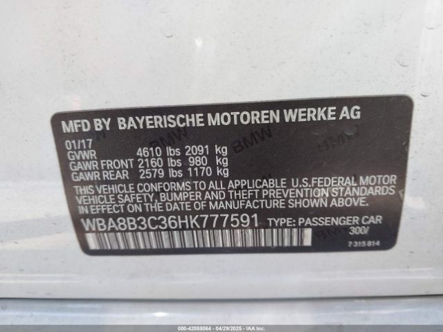 2017 BMW 340I WBA8B3C36HK777591 Photo 8