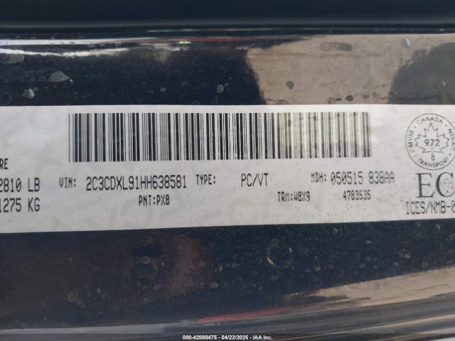 2C3CDXL91HH638581 Dodge Charger Srt Hellcat