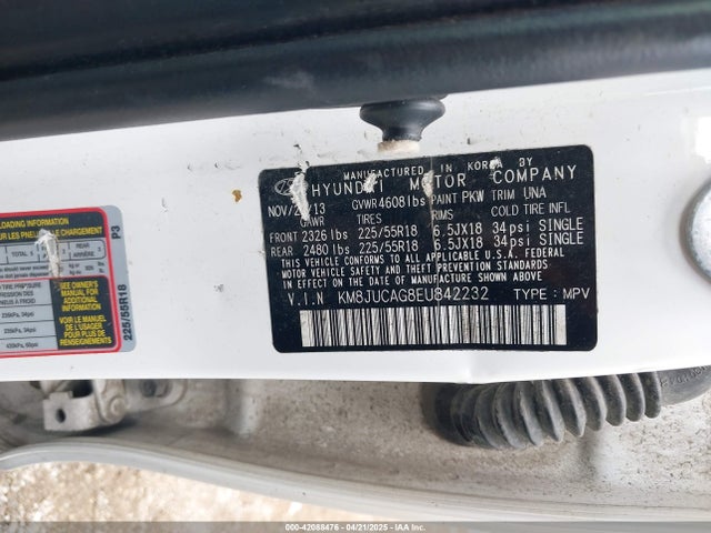 KM8JUCAG8EU842232 Hyundai Tucson Limited
