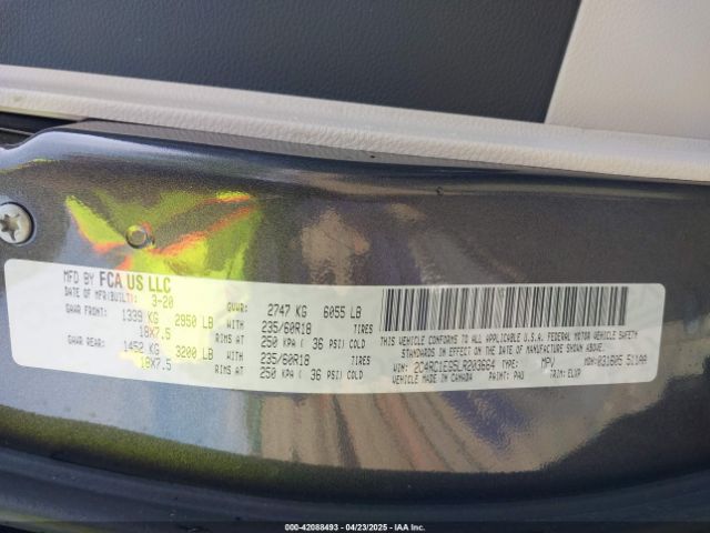 2020 CHRYSLER PACIFICA 2C4RC1EG5LR203664 Photo 8