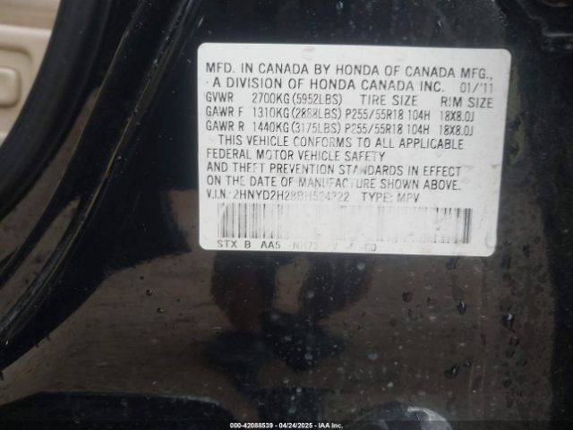 2011 ACURA MDX 2HNYD2H28BH524322 Photo 8