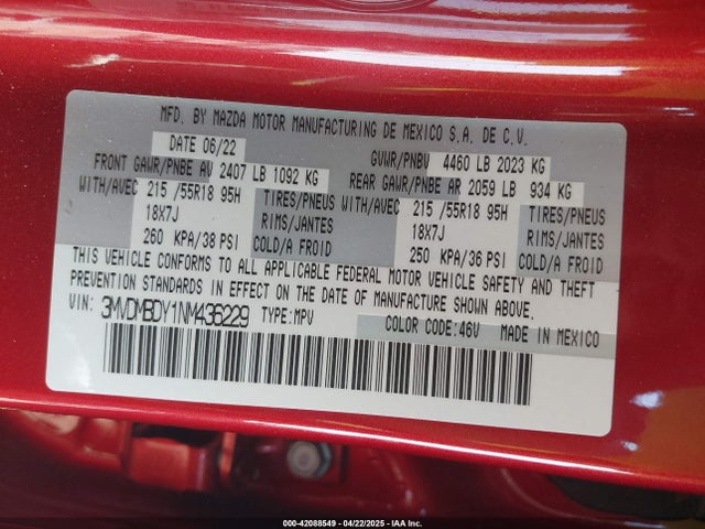 3MVDMBDY1NM436229 Mazda Cx-30 2.5 Turbo Premium