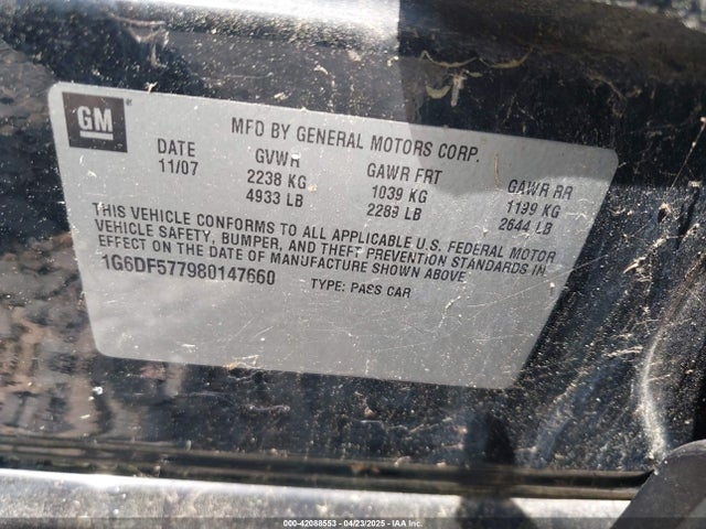 2008 CADILLAC CTS 1G6DF577980147660 Photo 8