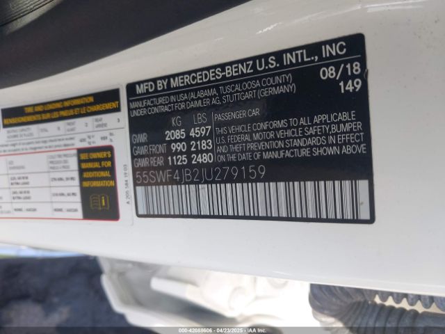 2018 MERCEDES-BENZ C 300 55SWF4JB2JU279159 Photo 8