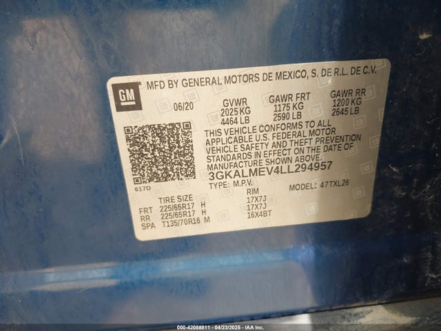 2020 GMC TERRAIN 3GKALMEV4LL294957 Photo 8