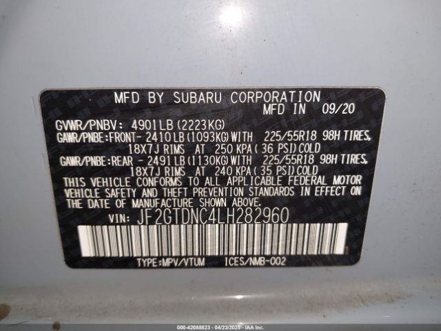 JF2GTDNC4LH282960 Subaru CROSSTREK HYBRID