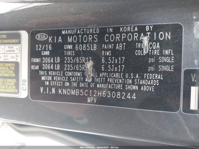KNDMB5C12H6308244 KIA SEDONA LX