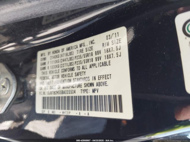 2011 ACURA RDX 5J8TB2H55BA005504 Photo 8