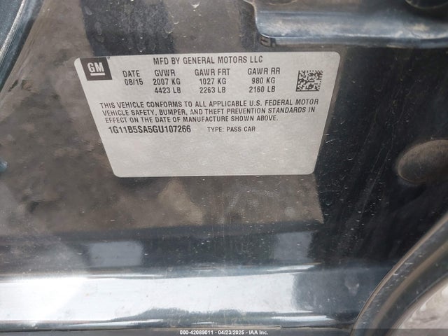1G11B5SA5GU107266 Chevrolet Malibu Limited Ls
