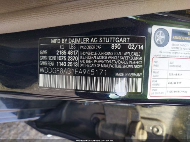 WDDGF8AB1EA945171 Mercedes-Benz C 300 Luxury 4matic/sport 4matic