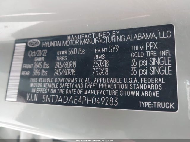 2023 HYUNDAI SANTA CRUZ 5NTJADAE4PH049283 Photo 8