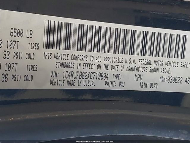1C4RJFBG2KC719804 Jeep Grand Cherokee Limited 4x4