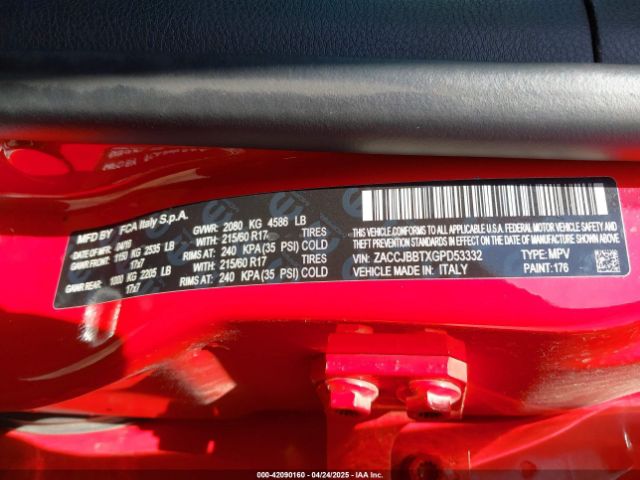 ZACCJBBTXGPD53332 Jeep Renegade Latitude