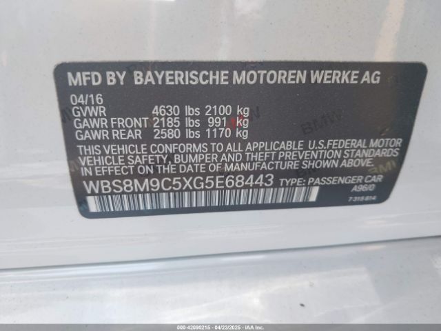 WBS8M9C5XG5E68443 BMW M3