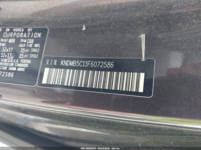 KNDMB5C13F6072586 KIA SEDONA LX