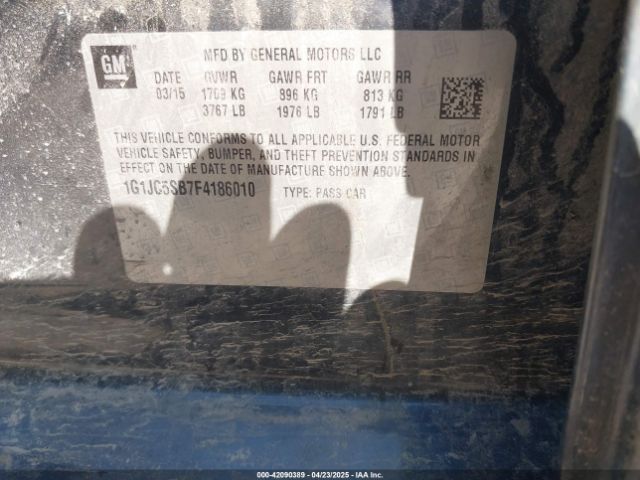 1G1JC5SB7F4186010 Chevrolet Sonic Lt Auto
