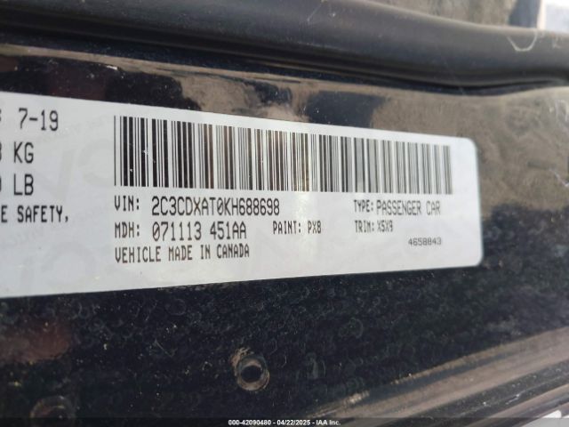 2019 DODGE CHARGER 2C3CDXAT0KH688698 Photo 8