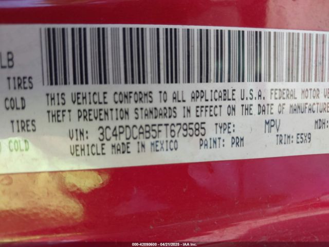 3C4PDCAB5FT679585 Dodge JOURNEY SE
