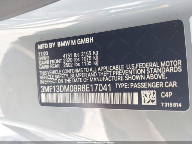 3MF13DM08R8E17041 BMW M2
