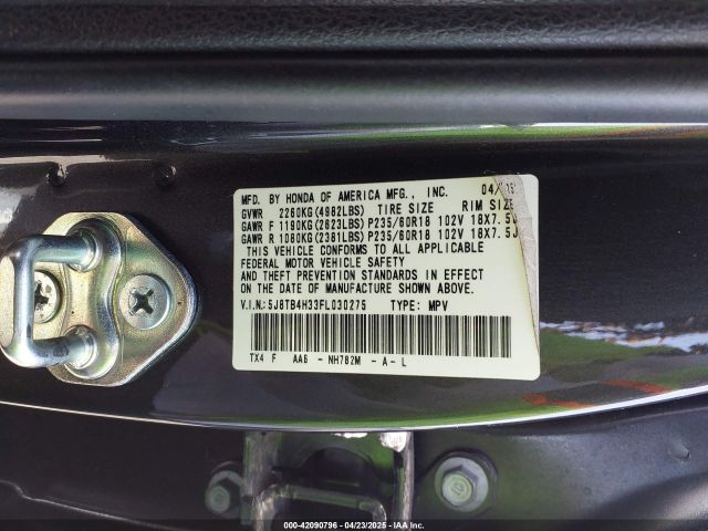 2015 ACURA RDX 5J8TB4H33FL030275 Photo 8