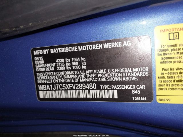 2015 BMW M235 WBA1J7C5XFV289480 Photo 8