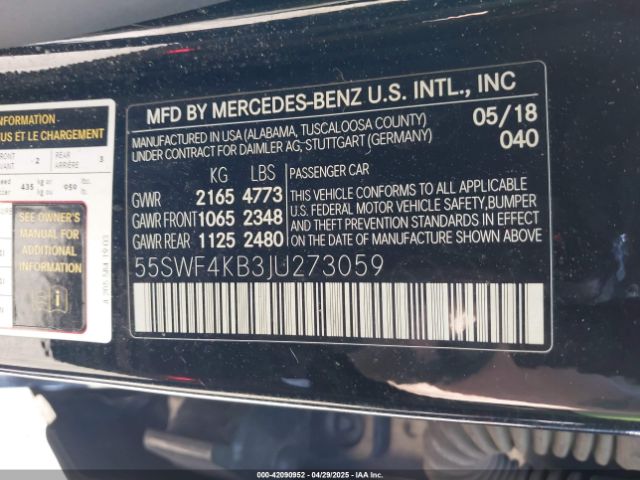 2018 MERCEDES-BENZ C 300 55SWF4KB3JU273059 Photo 8