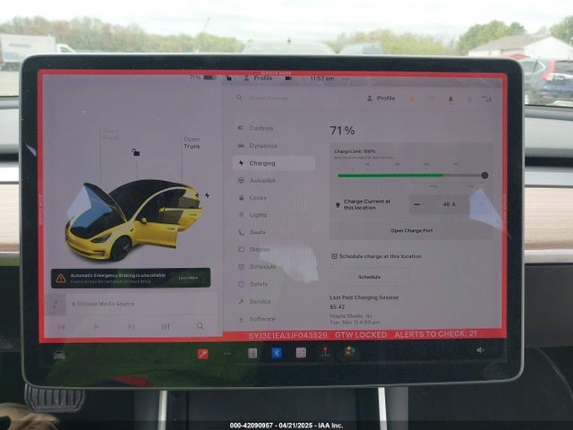 Aukcja sprzedaży 2018 Tesla Model 3 Long Range/mid Range, vin: 5YJ3E1EA3JF043529, numer aukcji: 42090957