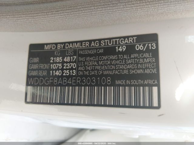 WDDGF8AB4ER303108 Mercedes-Benz C 300 Luxury 4matic/sport 4matic