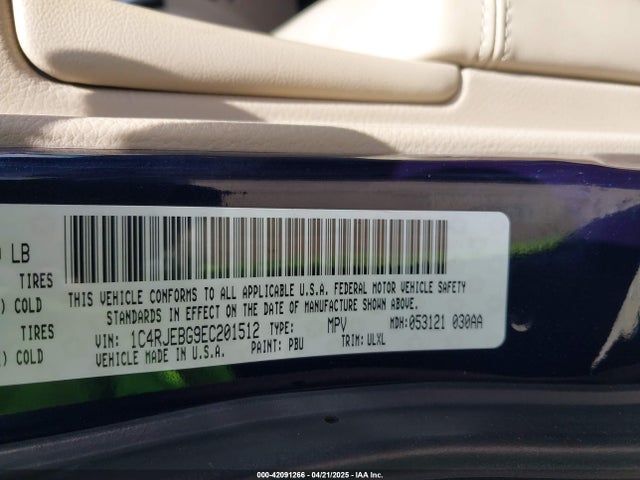 1C4RJEBG9EC201512 Jeep Grand Cherokee Limited