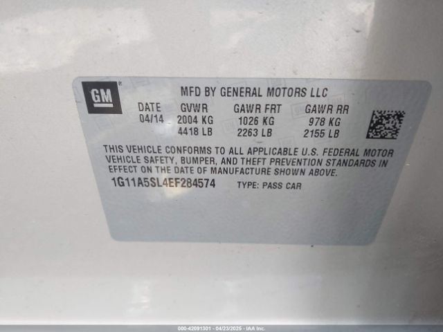 1G11A5SL4EF284574 Chevrolet Malibu 1fl