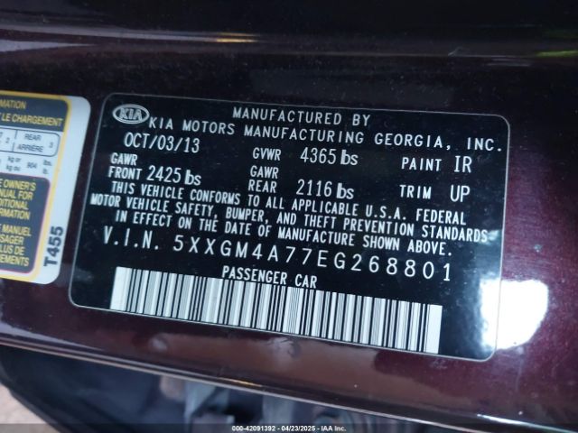 5XXGM4A77EG268801 KIA Optima Lx