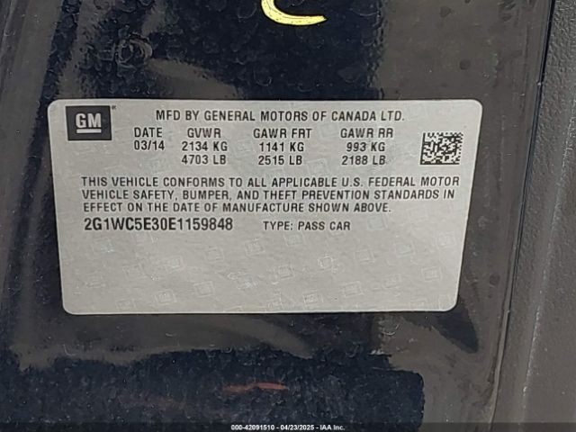2G1WC5E30E1159848 Chevrolet Impala Limited Ltz