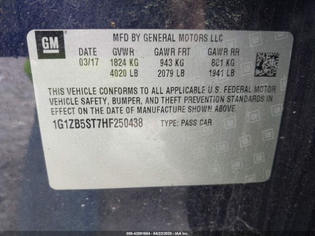 1G1ZB5ST7HF250438 Chevrolet MALIBU LS