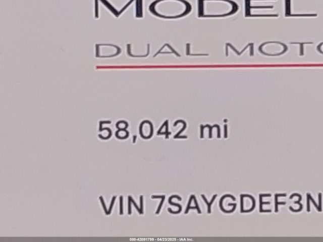 7SAYGDEF3NF374519 Tesla Model Y Performance Dual Motor All-wheel Drive