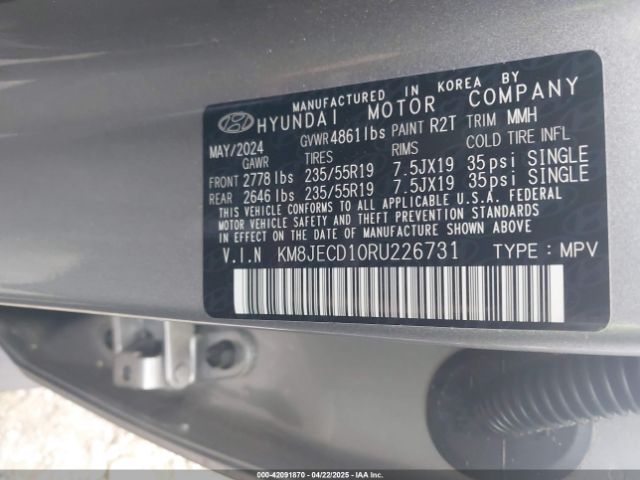 2024 HYUNDAI TUCSON HYBRID KM8JECD10RU226731 Photo 8