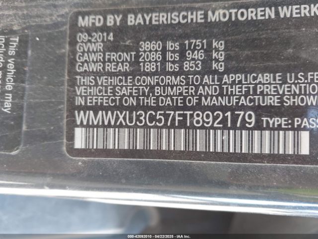 2015 MINI HARDTOP WMWXU3C57FT892179 Photo 8
