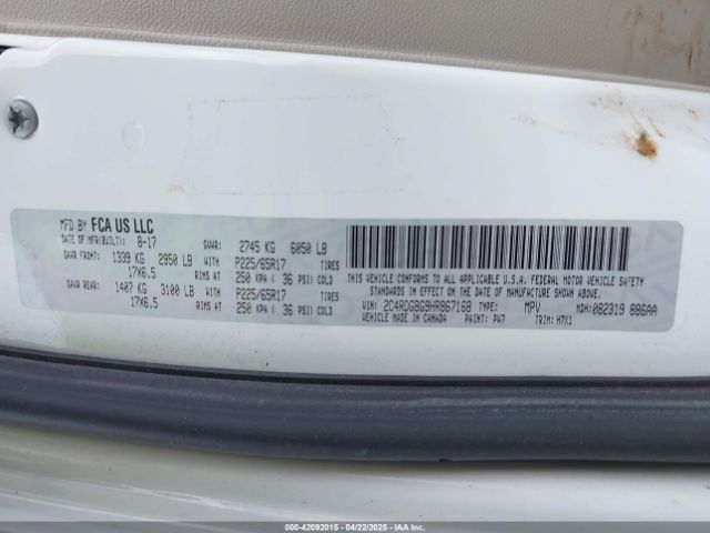 2C4RDGBG9HR867168 Dodge Grand Caravan Se