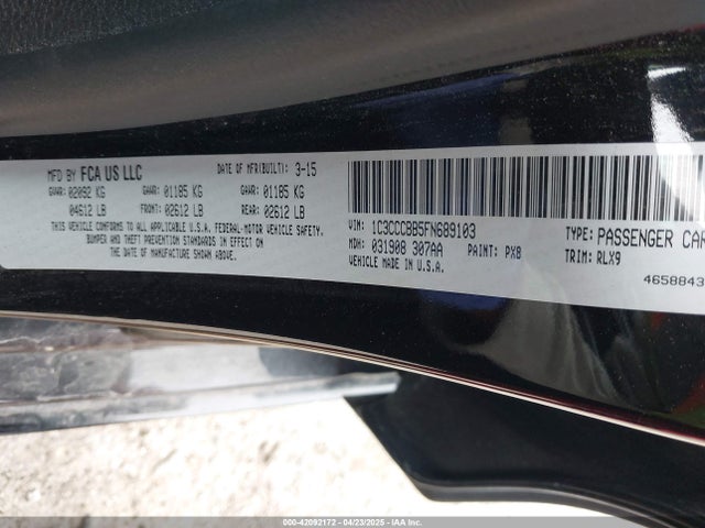 1C3CCCBB5FN689103 Chrysler 200 S