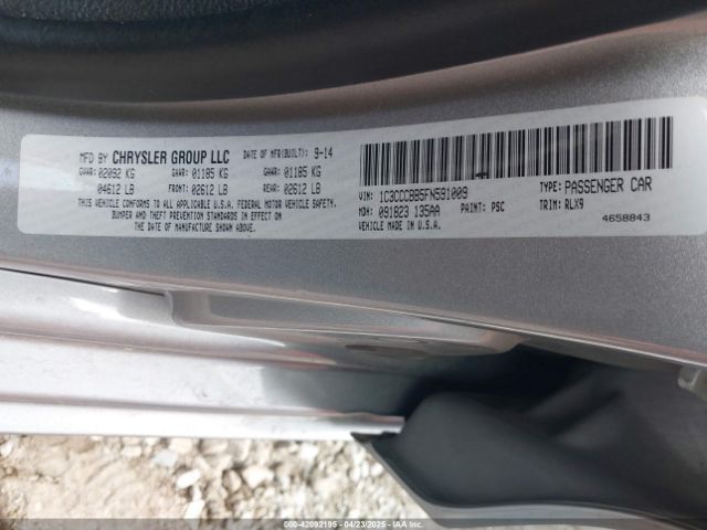 2015 CHRYSLER 200 1C3CCCBB5FN591009 Photo 8