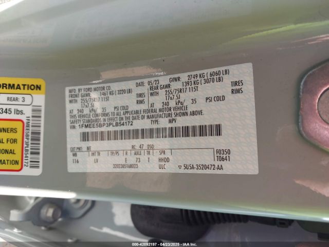 2023 FORD BRONCO 1FMEE5BP3PLB54172 Photo 8