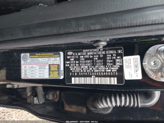 5XYKTCA6XEG466573 KIA SORENTO LX