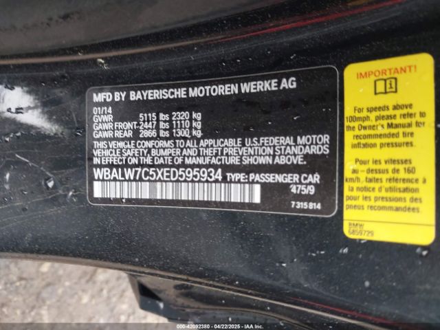 WBALW7C5XED595934 BMW 640i
