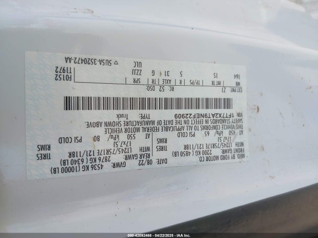Ford 2022 2022 1FT7X2AT9NEF22909 Image 9