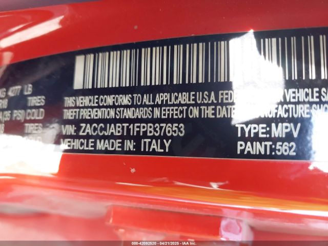 ZACCJABT1FPB37653 Jeep Renegade Latitude