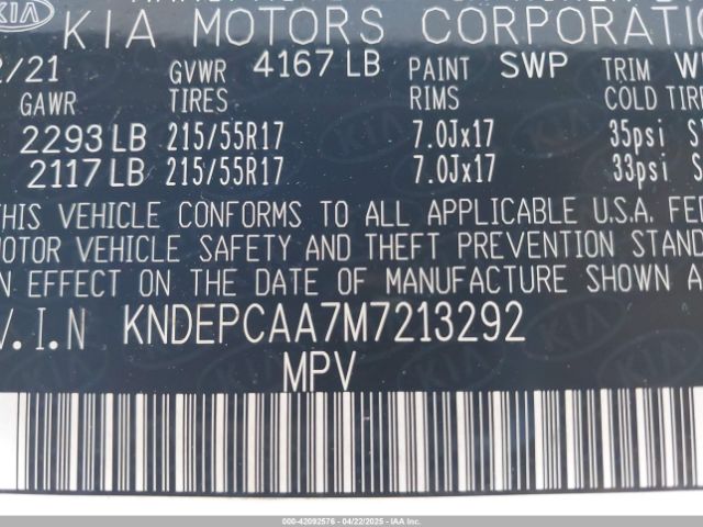 KNDEPCAA7M7213292 KIA Seltos Lx