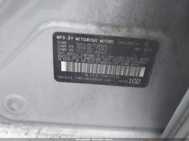 ML32F3FJ7HHF07134 Mitsubishi Mirage G4 Es